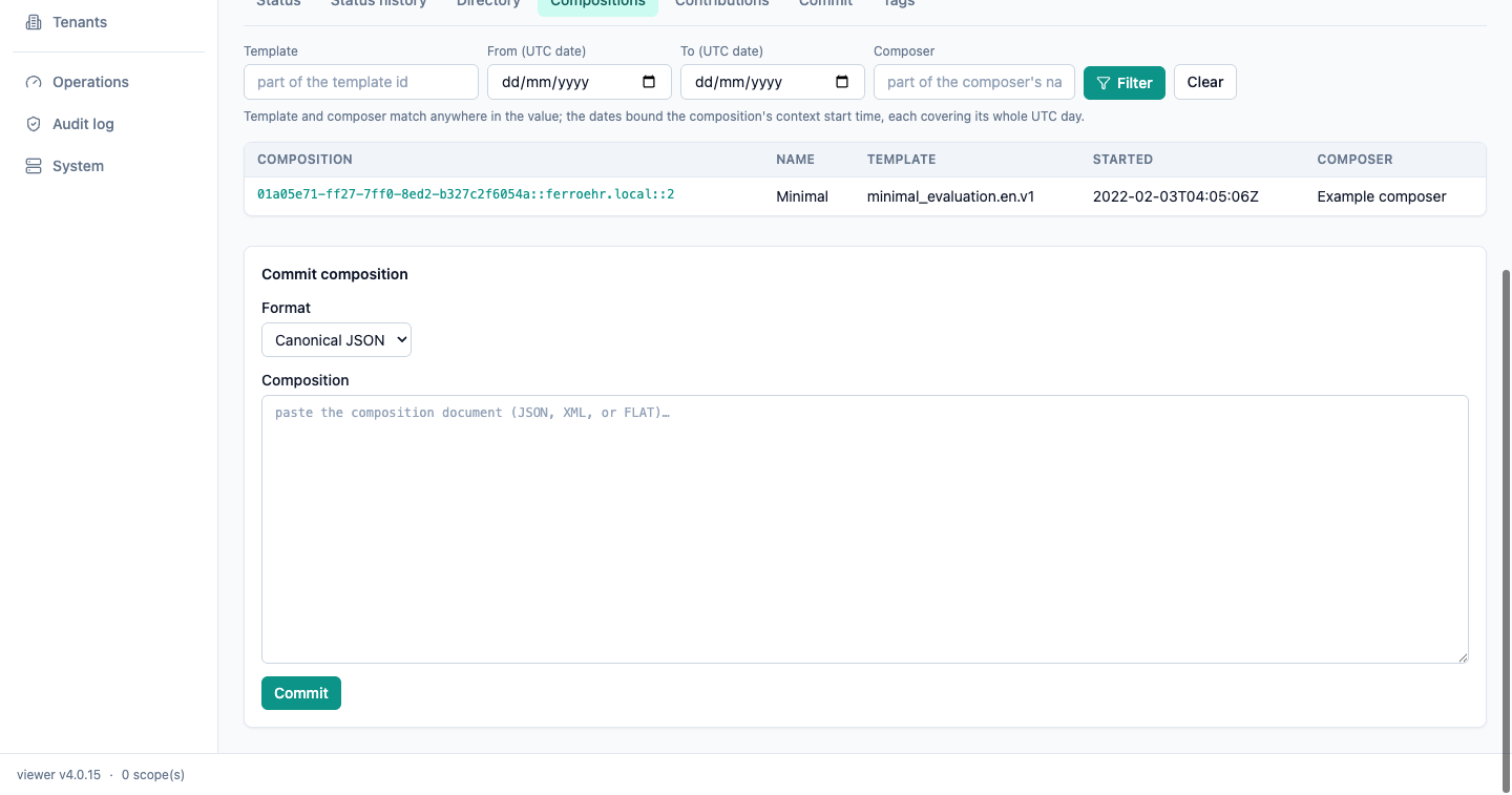 Commit composition