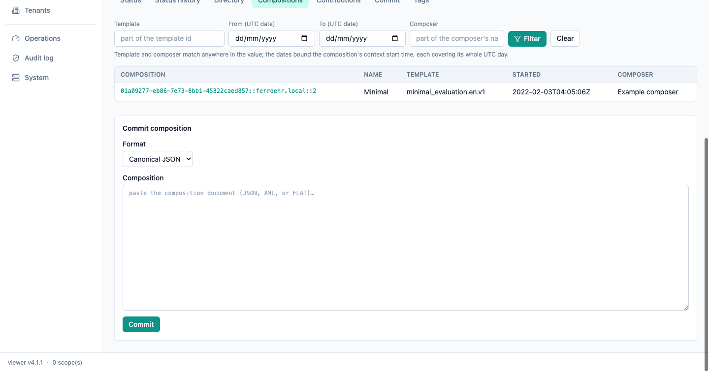 Commit composition