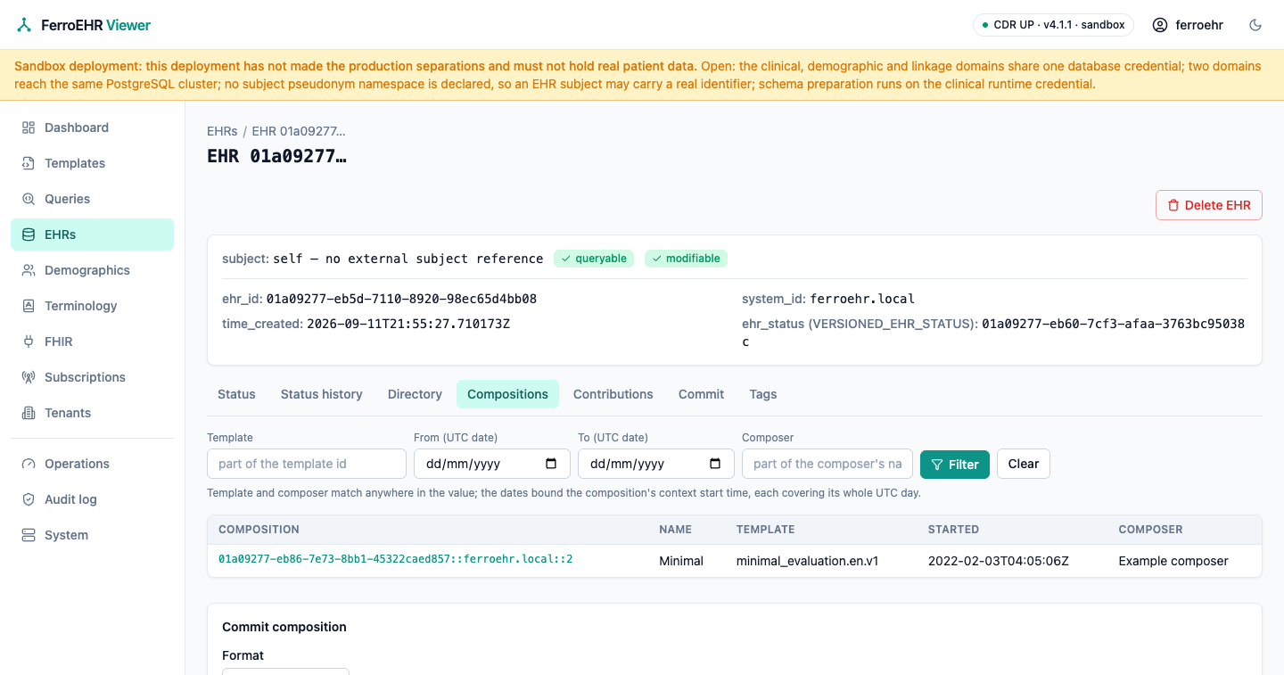 EHR detail